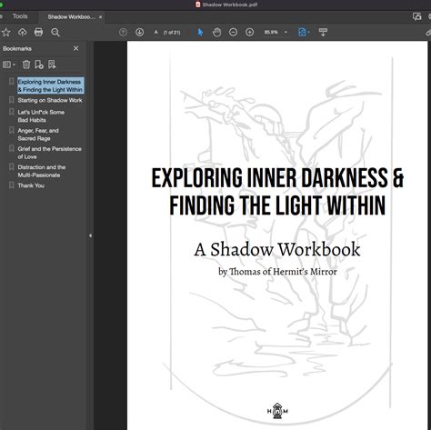 exploring inner darkness and finding the light within a shadow workbook [pdf] — hermit s mirror