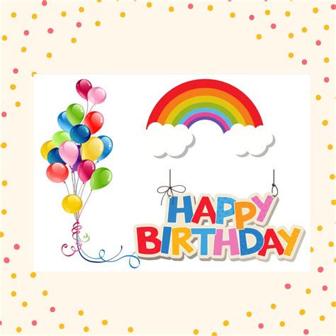 Printable Birthday Card Instant Download Rainbow Birthday Etsy