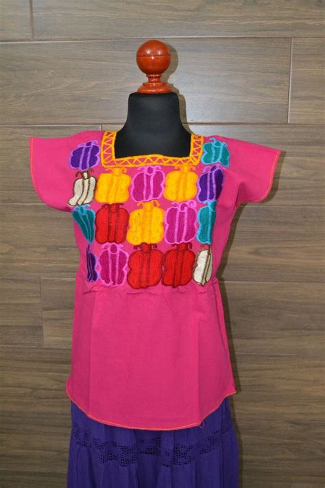 Traditional Mexican Shirt For Women Mexican Huipil Chiapas Etsy Uk