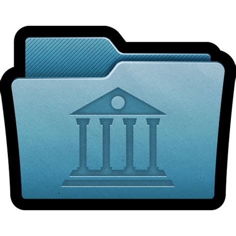 Folder Library Icon Mac Folders 2 Iconset Hopstarter