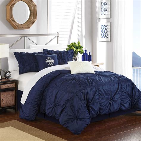 Chic Home Hilton 6 Piece Comforter Set Bed Bath And Beyond Blue