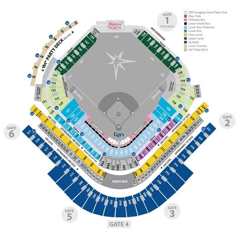 Tropicana Field Seating Map Tampa Bay Rays Tampa Bay Rays Tampa