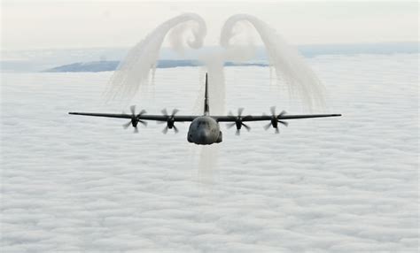 146th Airlift Wing C 130 J Drop Training Flares Flow Visualization