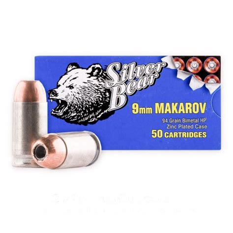 9mm Makarov 94 Grain Jhp Silver Bear 1000 Rounds Bushift Best