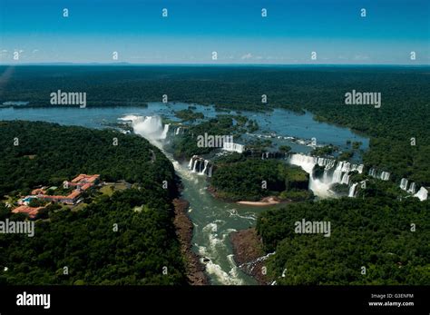 Iguazu Falls Aerial Helicopter View Stock Photo Alamy