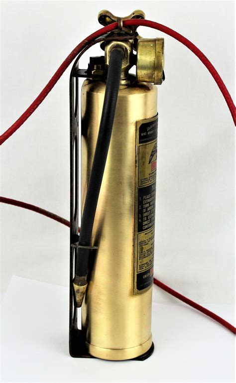 Antique Brass Stopfire Fire Extinguisher