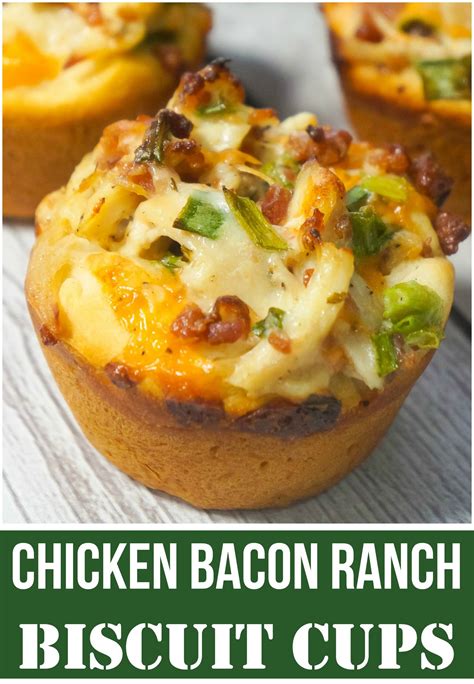 Chicken bellagio crispy coated chicken breast over basil pasta and parmesan cream sauce topped with prosciu. Chicken Bacon Ranch Biscuit Cups are a fun and easy party ...
