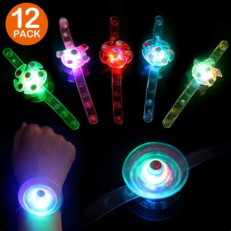 Satkago 12 Pack Fidget Light Up Bracelet Toys Glow In The Dark