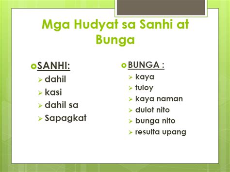 Filipino Paggamit Ng Mga Hudya Ng Sanhi At Bunga Quizizz