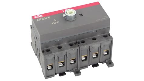 Ot63f6 Abb 6 Pole Isolator Switch 63a Maximum Current Rs