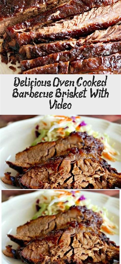 Put a can of tomato soup on the bottom of the slow cooker. Delicious Oven Cooked Barbecue Brisket marinated overnight ...