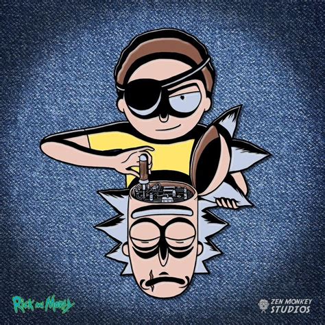 Evil Morty Pin Official Rick And Morty Zen Monkey Studios