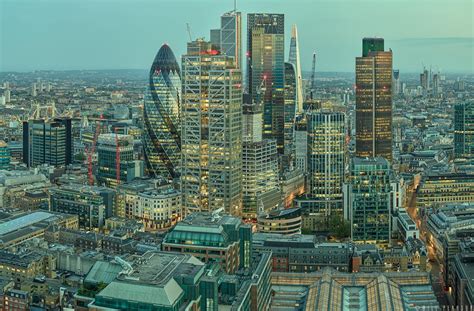 Gigapixel Cityscape The City Of London At Dusk Cityscape Photographer