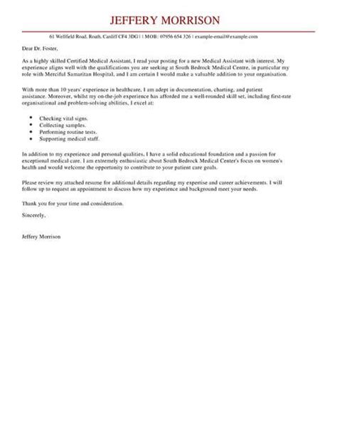 Find inspiration for your application. Medical Assistant Cover Letter Template | Cover Letter ...