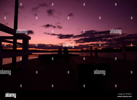 Most Beautiful Sunset In Canberra The Capital City Of Australia Stock