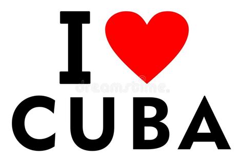 I Love Cuba On White Stock Illustration Illustration Of Love 168588932