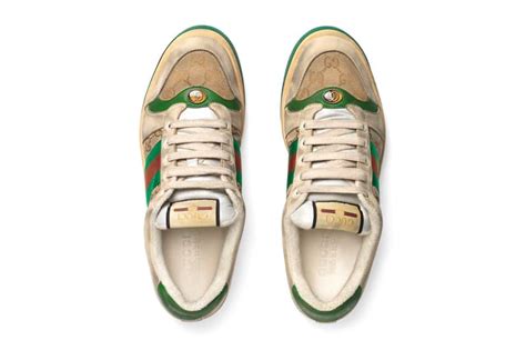Gucci Distressed Gg Canvas And Leather Sneakers Hypebeast