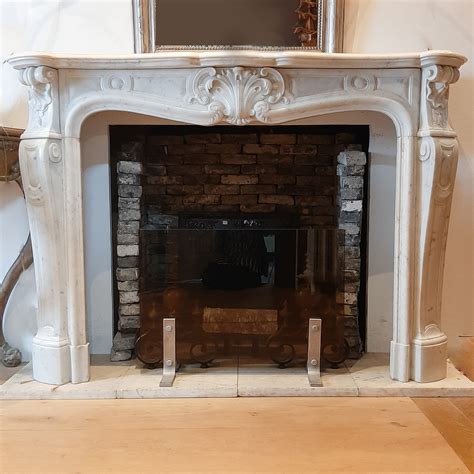 Antique White Marble French Fireplace Piet Jonker