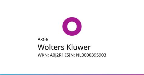 Wolters Kluwer Aktie A0j2r1 Nl0000395903 • Onvista