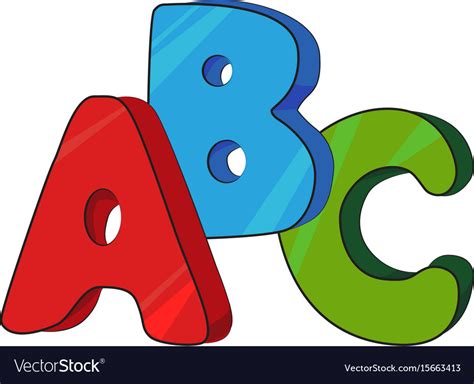 Cartoon Image Of Abc Letters Royalty Free Vector Image