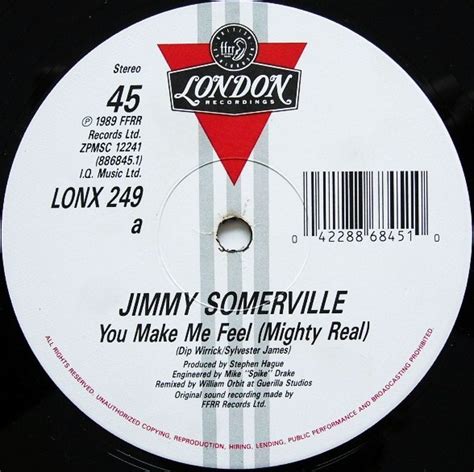 Jimmy Somerville Mighty Real Vinyl Rpm Single Stereo Pink Mouth Star
