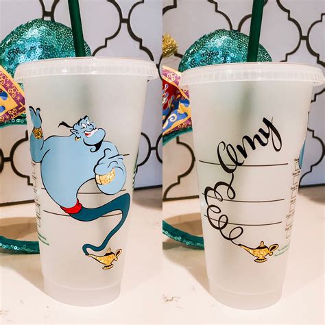 Maybe you would like to learn more about one of these? Genie from Aladdin inspired Starbucks tumbler $16 personalized | Starbucks diy, Personalized ...
