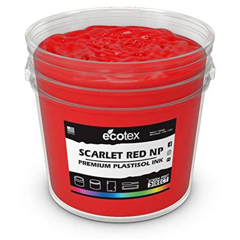 Ecotex Scarlet Red Np Plastisol Ink For Screen Printing Non Phthalate