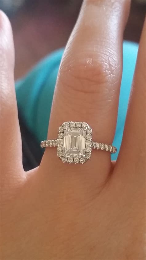 Emerald Cut Halo Setting Where Did You Get Yours Weddingbee