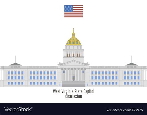 West Virginia State Capitol Royalty Free Vector Image