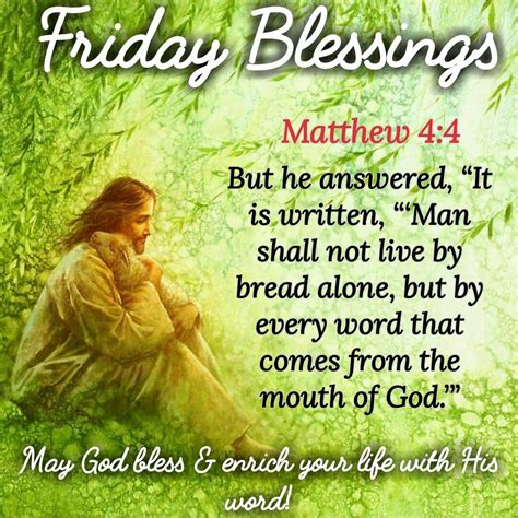 Friday Blessings Matthew 44 Morning Scripture Its Friday Quotes