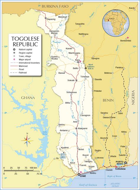 Large Detailed Old Map Of Togo Togo Africa Mapsland M