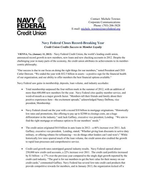 Navy Federal Closes Record Breaking Year Navy Federal Credit