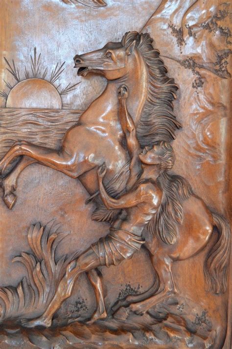 The Marly Horse Carved Door With Images Carved Doors Horses Carving