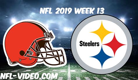 Cleveland Browns Vs Pittsburgh Steelers Full Game And Highlights Nfl 2019