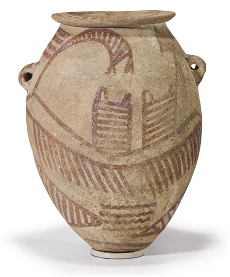 An Egyptian Painted Pottery Jar Predynastic Period Naqada Ii 3500