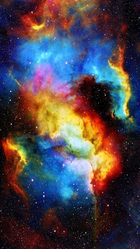 Colorful Galaxy Nebula Space Iphone Wallpaper