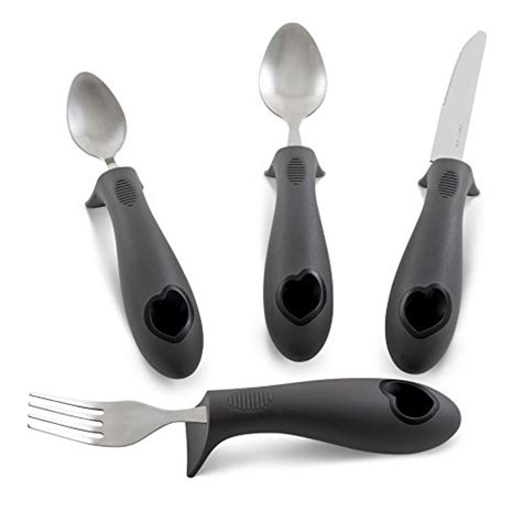 utensils eating adaptive aids feeding elderly disabled tremors stroke patients silverware weighted grip easy parkinson medical assisted piece frumcare ergonomic