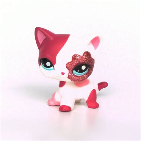#2291 Littlest Pet Shop pink Sparkle Short Hair cat LPS toys kitty | eBay
