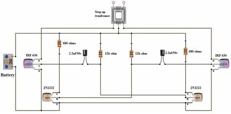 How To Make 12v DC to 220v AC Converter/Inverter Circuit ...