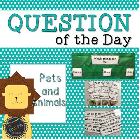 Question Of The Day Pets And Animals Pets Preschool Question Of The