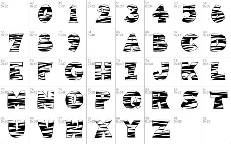 Tiger Print Letters Alphabet Tiger Font Svg File