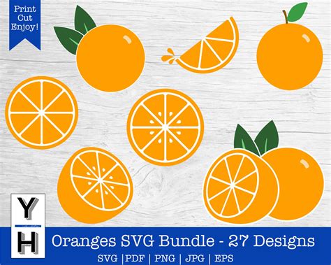 Orange Svg 27 Designs Orange Slice Svg Orange Fruit Png Etsy
