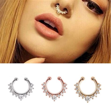Creative Stainless Steel Nose Rings And Studs Fake Septum Piercing