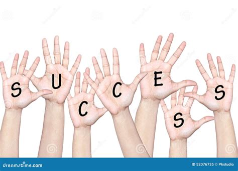 People Raising Hands To Celebrate Success Stock Image Image Of