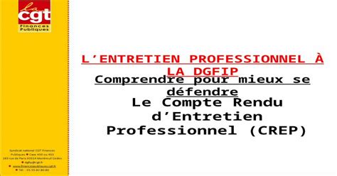 Lentretien Professionnel À La Dgfip Comprendre Pour Mieux Se Défendre