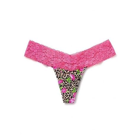 Victorias Secret Lace Trim Thong Panty 950 Liked On Polyvore