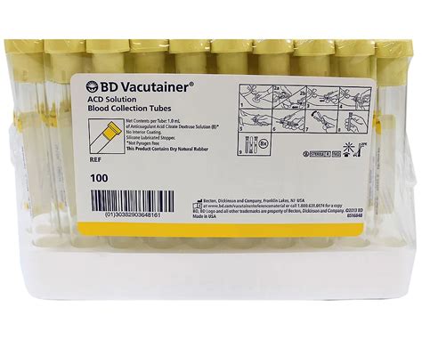 Precision Blood Vacutainer Collection Tubes Acd Solutions A And B For A