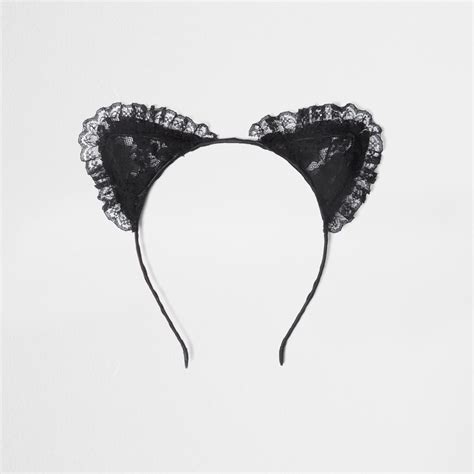 black lace cat ears hair band hair accessories accessories women