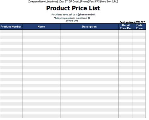 25 Rate Card Templates Rate Sheet Templates Word Excel Pdf