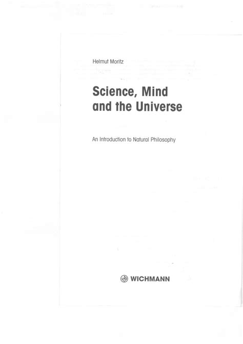 Pdf Science Mind And The Universe An Introduction To